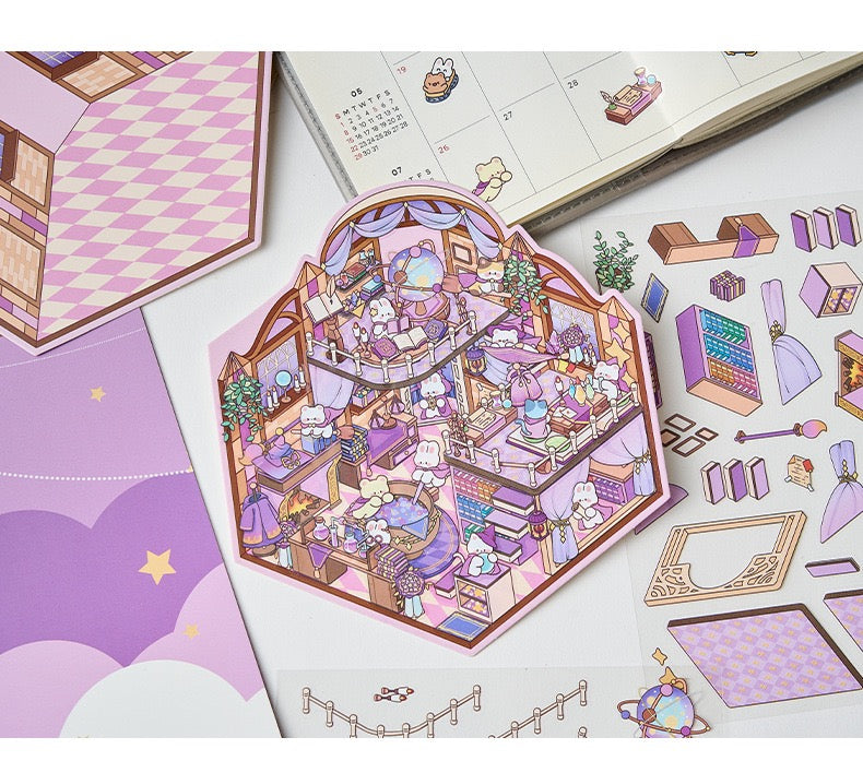 【Magic Party】Little Dream Rooms Series - 3D Scene Stickers