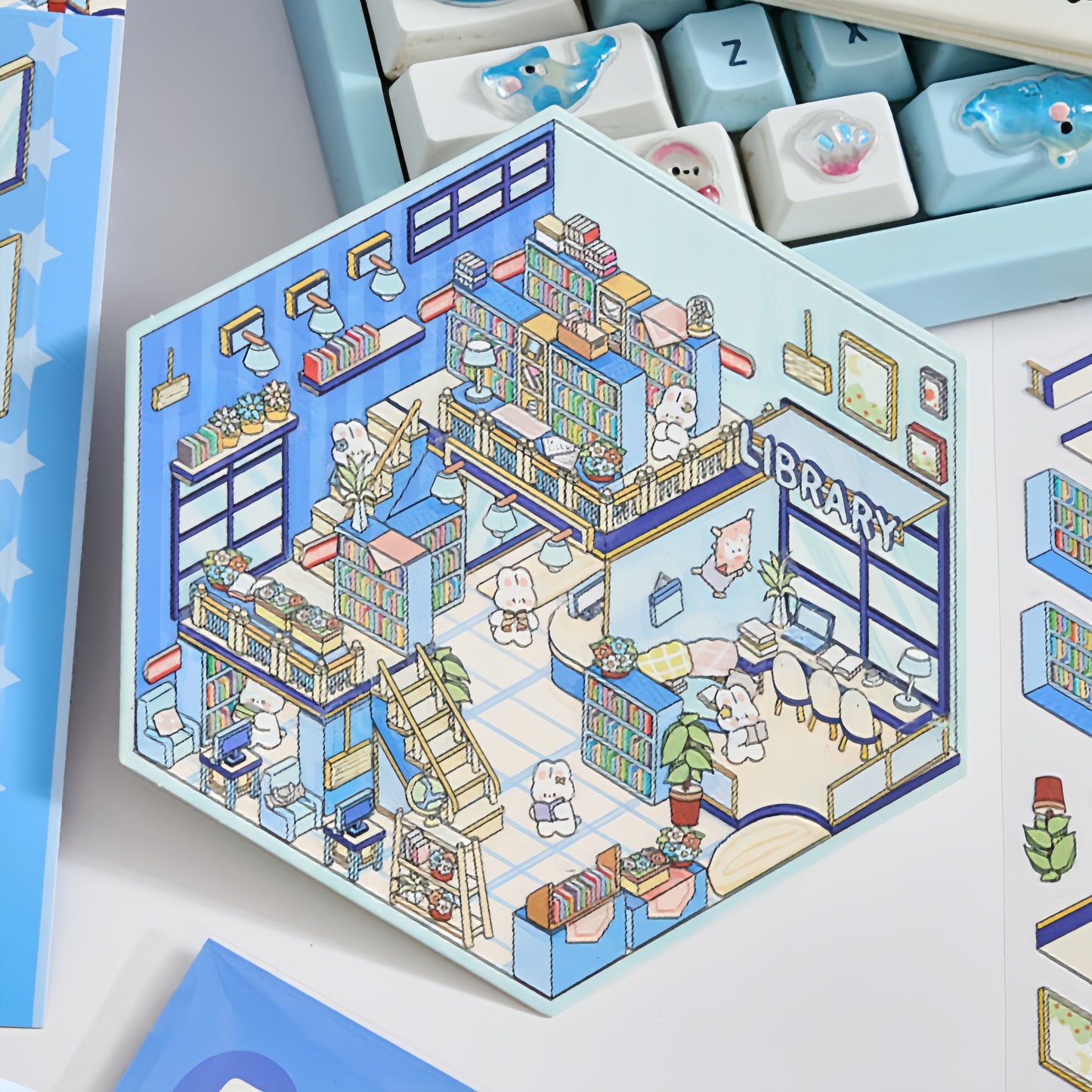 【Study Room】Little Dream Rooms Series - 3D Scene Stickers