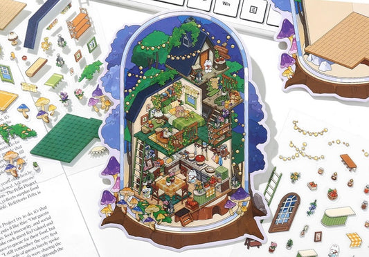 【Starry Sky Inn】Dreamy Planet Series - 3D Scene Stickers