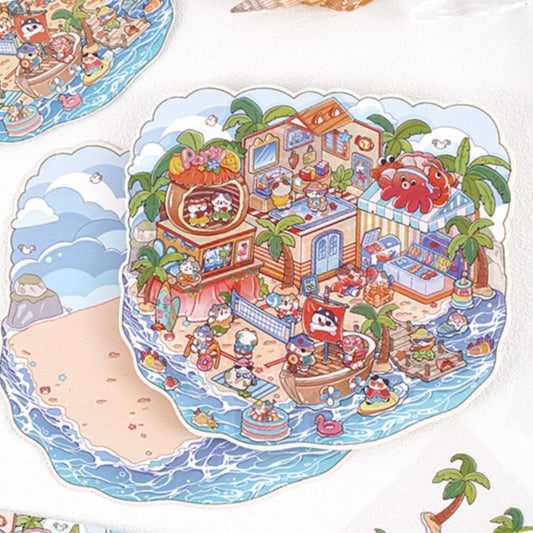 【Island Park】Kitten Planet Series - 3D Scene Stickers