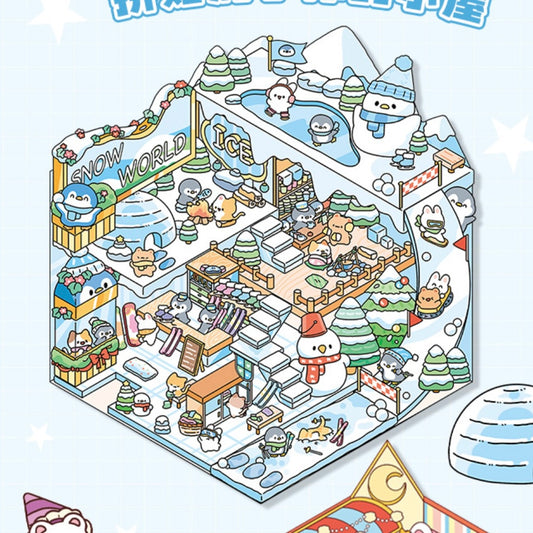 【Snowy World】Little Dream Rooms Series - 3D Scene Stickers