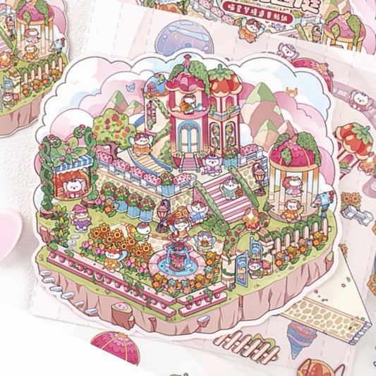 【Cloud Garden】Kitten Planet Series - 3D Scene Stickers