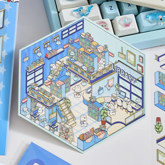 【Study Room】Little Dream Rooms Series - 3D Scene Stickers